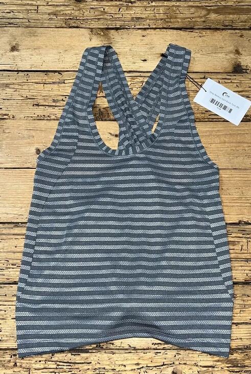 ZYIA Tops - Zyia Women’s M Gray Nimbus Split Back Tank Top NWT